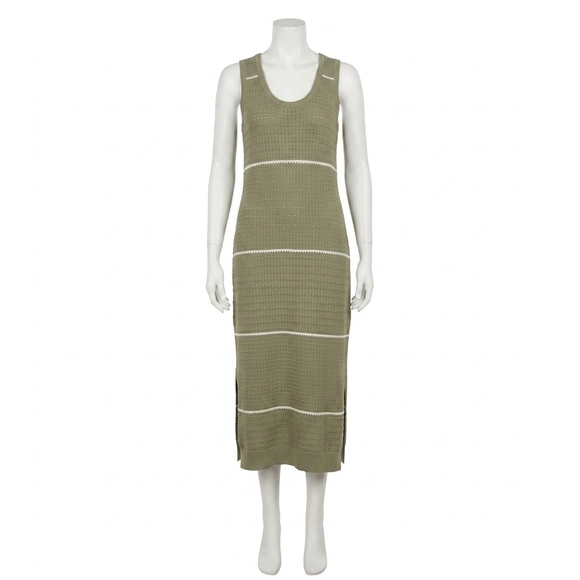 VARLEY Dresses & Skirts - NEW VARLEY scott scoop neck midi dress in seagrass